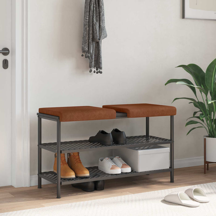 Perna pentru bancă 2 pcs Piele artificială Maro Adâncime 35 cm WALTI