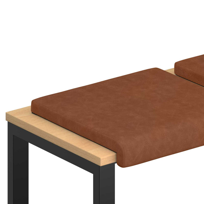 Perna pentru bancă 2 pcs Piele artificială Maro Adâncime 35 cm WALTI