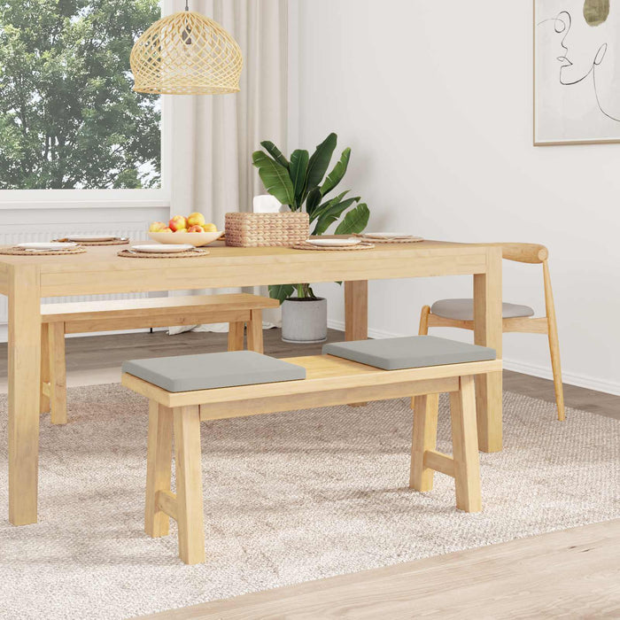 Perna pentru bancă 2 pcs Microfibră Gri deschis Adâncime 35 cm WALTI