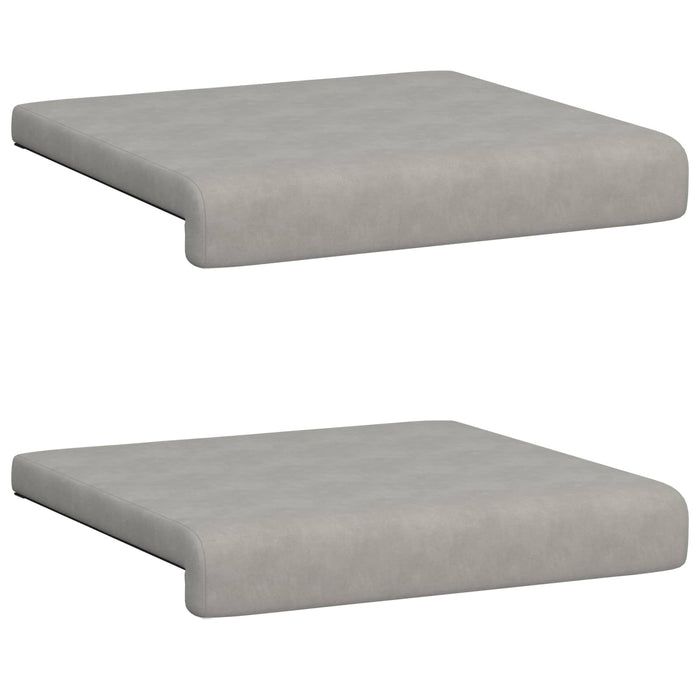 Perna pentru bancă 2 pcs Microfibră Gri deschis Adâncime 35 cm WALTI