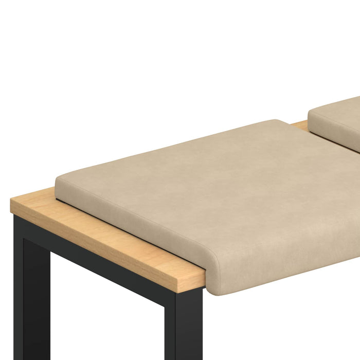 Perna pentru bancă 2 buc. Microfibră Crem Adâncime 35 cm WALTI