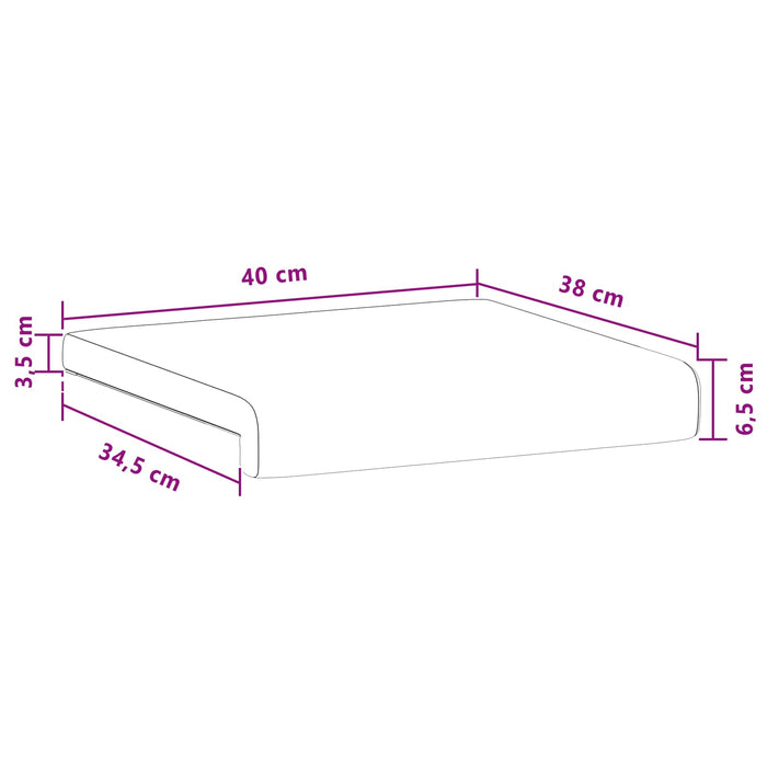Perna pentru bancă 2 buc. Microfibră Bej Adâncime 35 cm WALTI