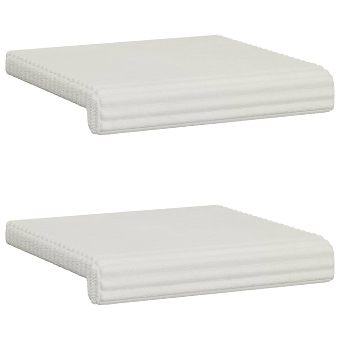 Perna pentru bancă 2 pcs Catifea pufoasă Crem Adâncime 35 cm WALTI