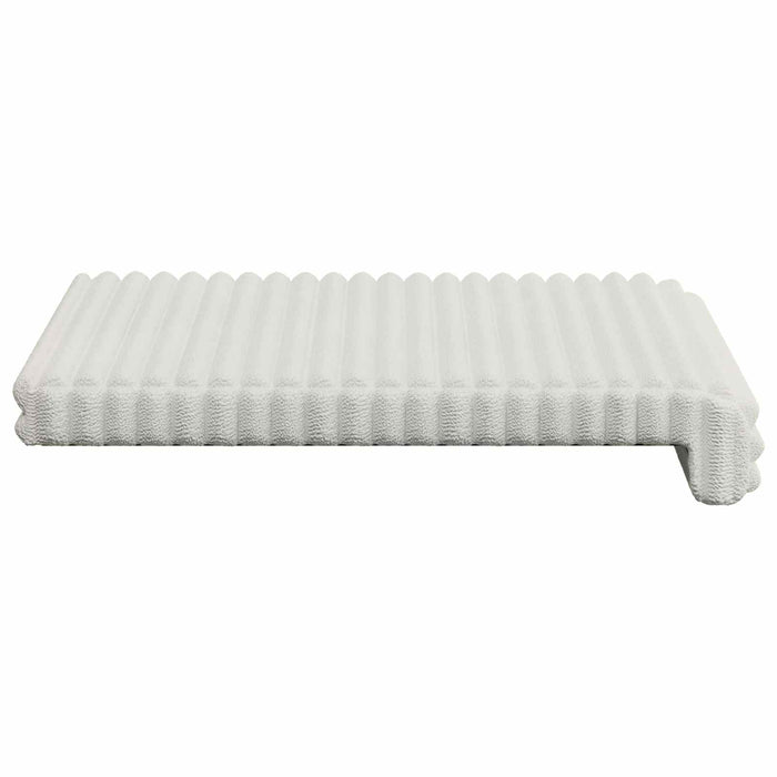 Perna pentru bancă 2 pcs Catifea pufoasă Crem Adâncime 35 cm WALTI