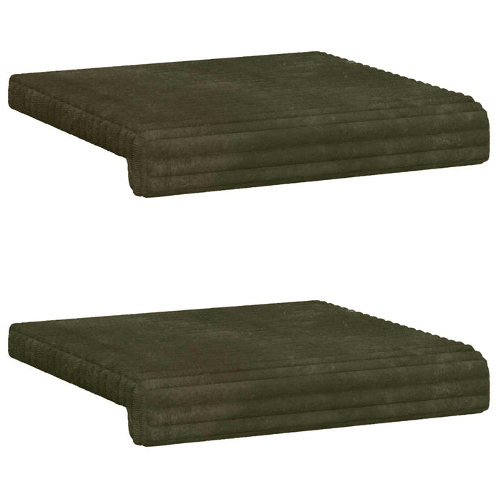 Perna pentru bancă 2 buc. Catifea pufoasă Verde Adâncime 35 cm WALTI