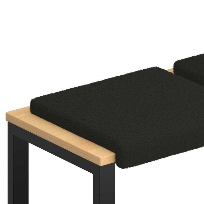 Perna pentru bancă 2 buc. Țesătura Sherpa Negru Adâncime 35 cm WALTI