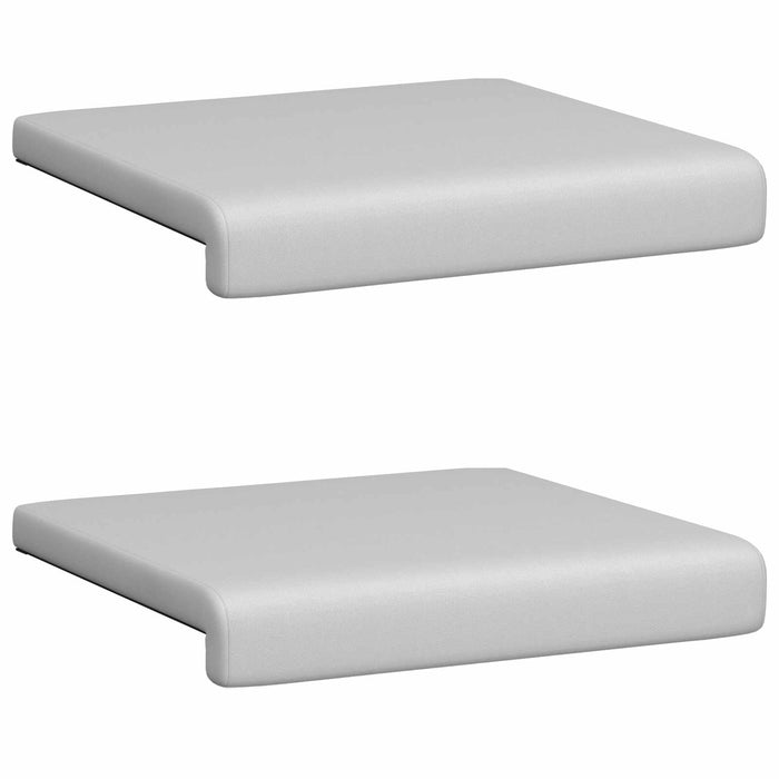 Perna pentru bancă 2 pcs Catifea Texturată Gri deschis WALTI