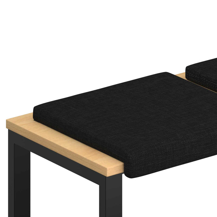 Perna pentru bancă 4 pcs Țesătură Negru Adâncime 35 cm WALTI