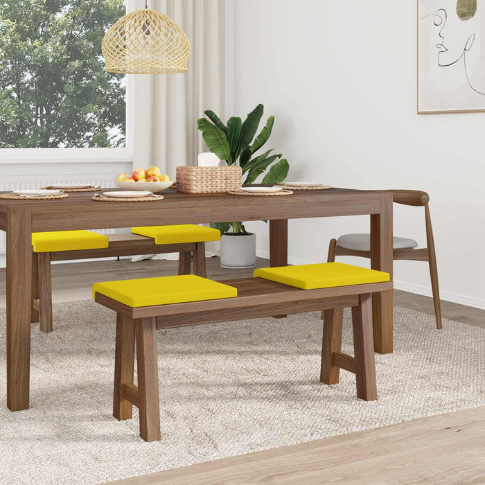 Perna pentru bancă 4 pcs Țesătură Galben Deschis Adâncime 35 cm WALTI