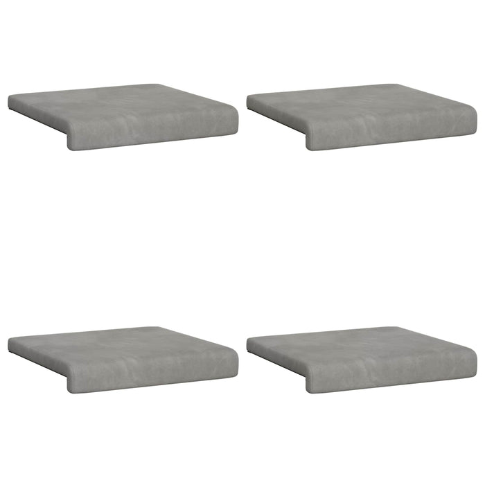 Perna pentru bancă 4 buc. Catifea Gri deschis Adâncime 35 cm WALTI