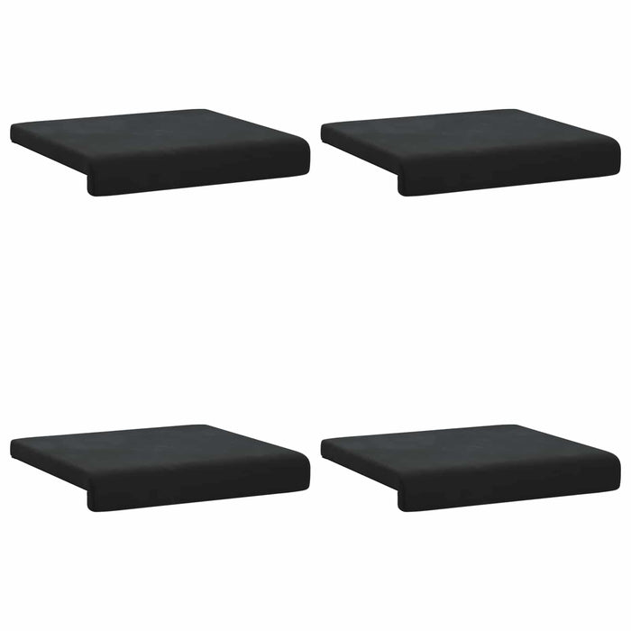 Perna pentru bancă 4 buc. Catifea Negru Adâncime 35 cm WALTI