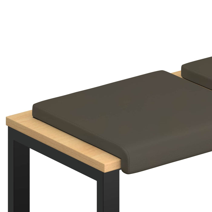 Perna pentru bancă 4 buc. Piele artificială Gri Adâncime 35 cm WALTI