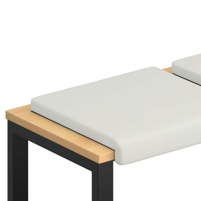 Perna pentru bancă 4 buc. Piele artificială Alb Adâncime 35 cm WALTI