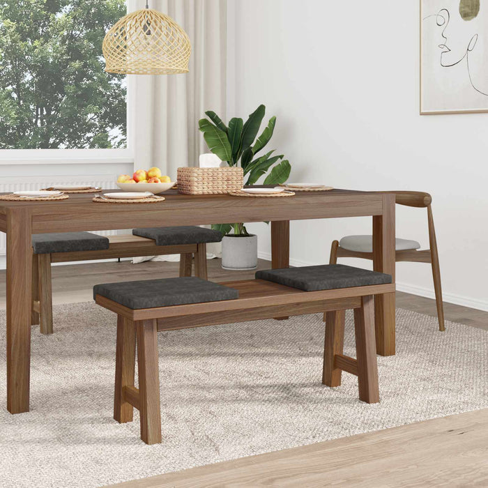 Perna pentru bancă 4 pcs Piele artificială Negru Adâncime 35 cm WALTI