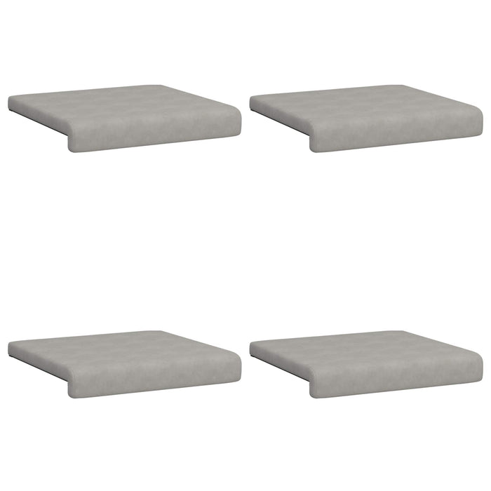 Perna pentru bancă 4 pcs Microfibră Gri deschis Adâncime 35 cm WALTI