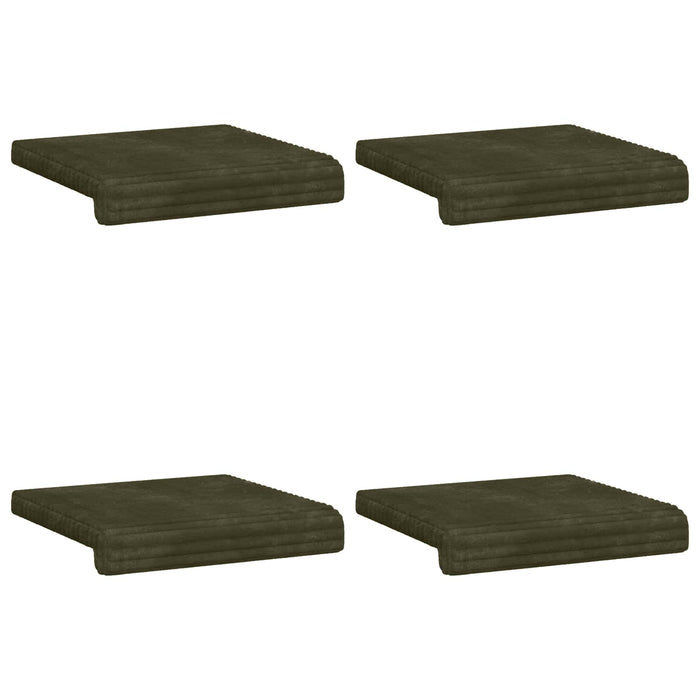 Perna pentru bancă 4 buc. Catifea pufoasă Verde Adâncime 35 cm WALTI