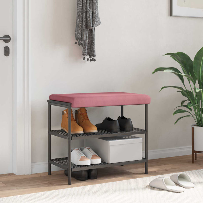 Perna pentru bancă Catifea Roz Adâncime 35 cm WALTI