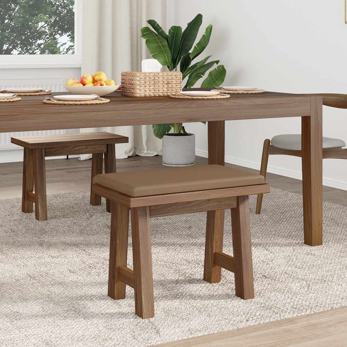 Perna pentru bancă Piele artificială Cappuccino Adâncime 35 cm WALTI