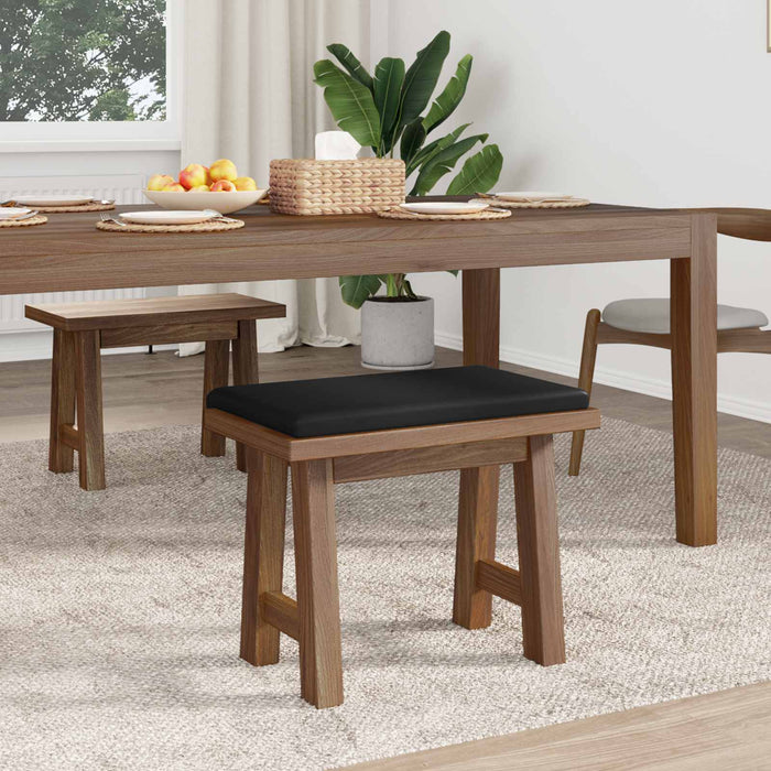 Perna pentru bancă Piele artificială Negru Adâncime 35 cm WALTI