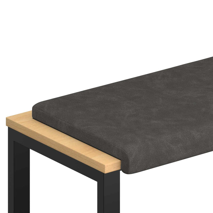 Perna pentru bancă Piele artificială Negru Adâncime 35 cm WALTI