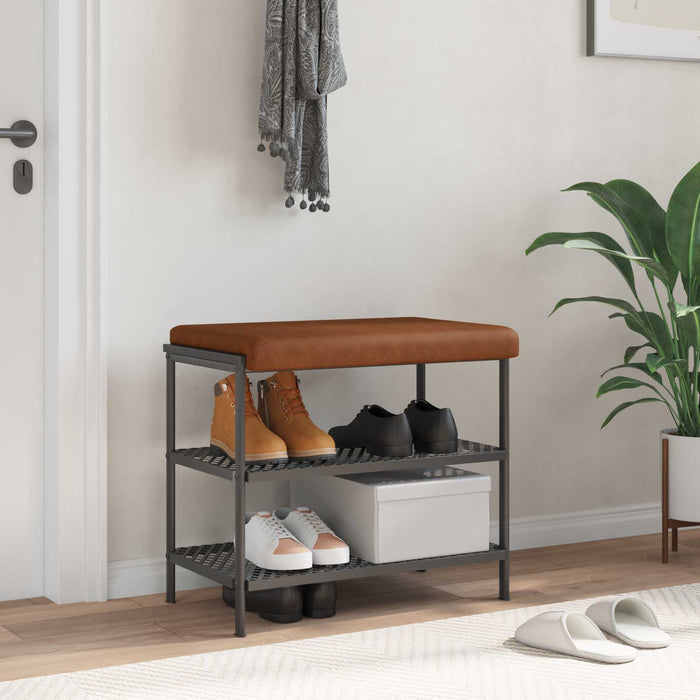 Perna pentru bancă Piele artificială Maro Adâncime 35 cm WALTI