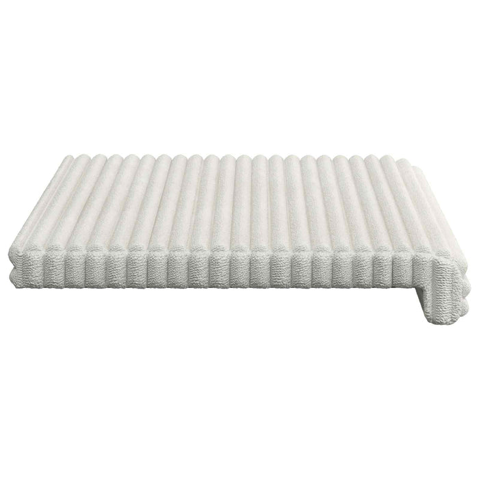 Perna pentru bancă Catifea pufoasă Crem Adâncime 35 cm WALTI