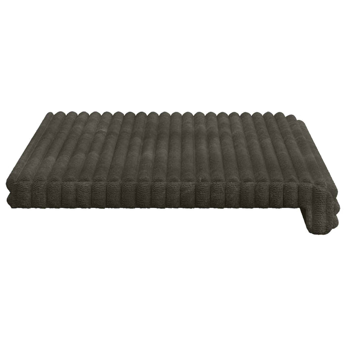 Perna pentru bancă Catifea pufoasă Antracit Adâncime 35 cm WALTI