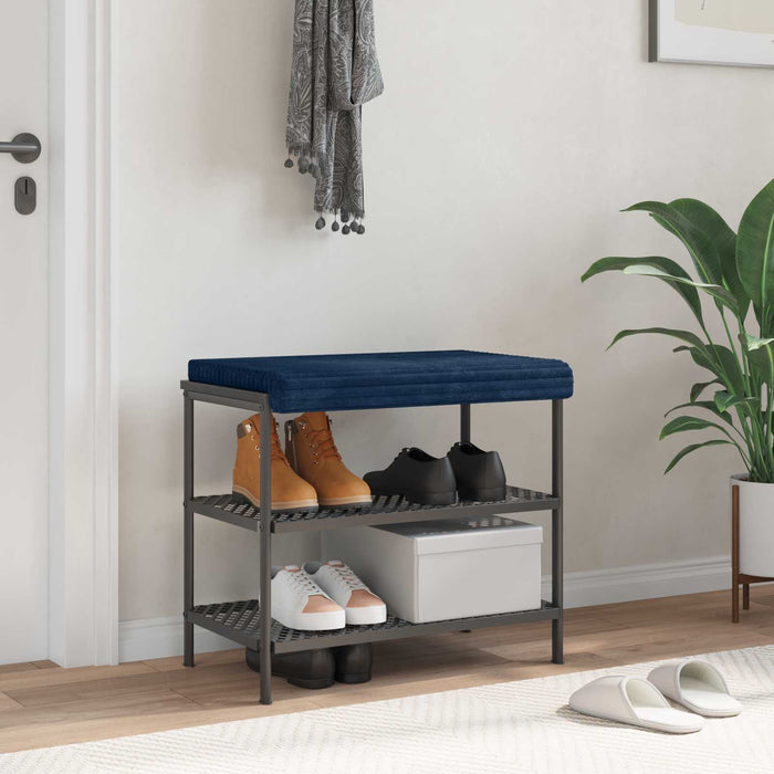Perna pentru bancă Catifea pufoasă Albastru marin WALTI