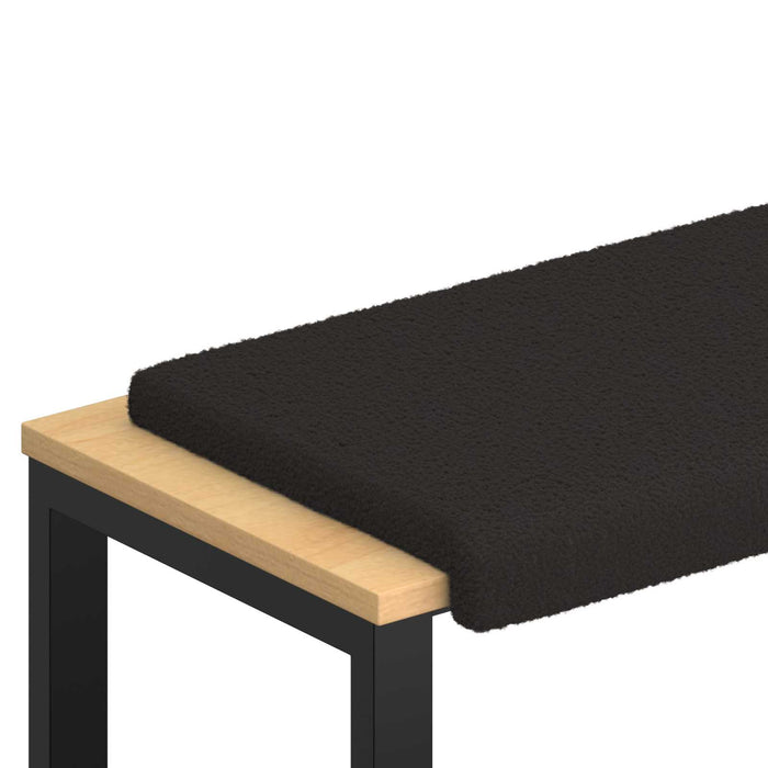 Perna pentru bancă Țesătura Sherpa Negru Adâncime 35 cm WALTI