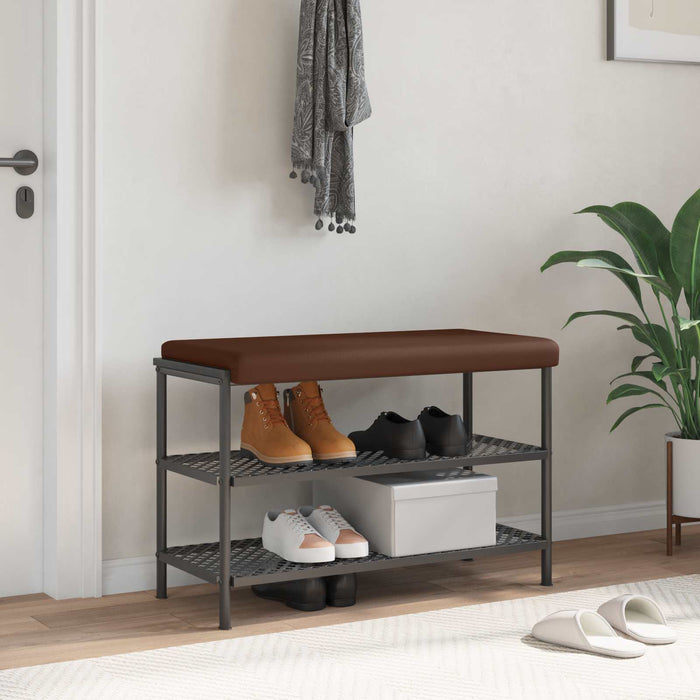 Perna pentru bancă Piele artificială Maro Adâncime 35 cm WALTI