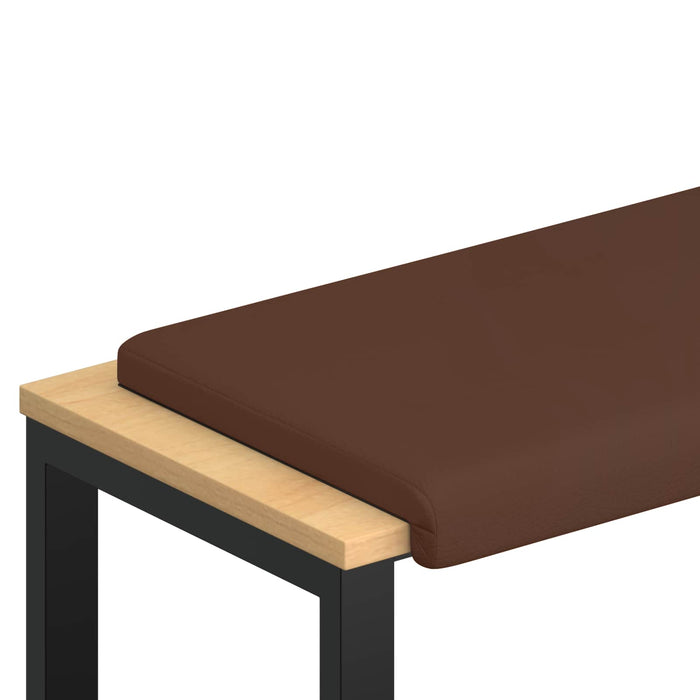 Perna pentru bancă Piele artificială Maro Adâncime 35 cm WALTI