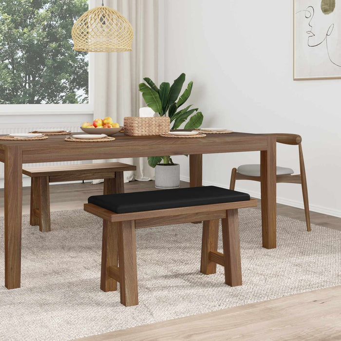 Perna pentru bancă Piele artificială Negru Adâncime 35 cm WALTI