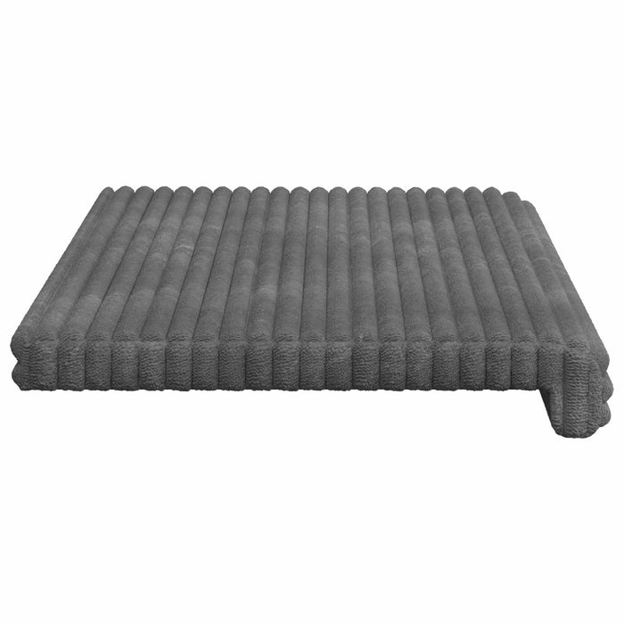 Perna pentru bancă Catifea pufoasă Gri deschis Adâncime 35 cm WALTI