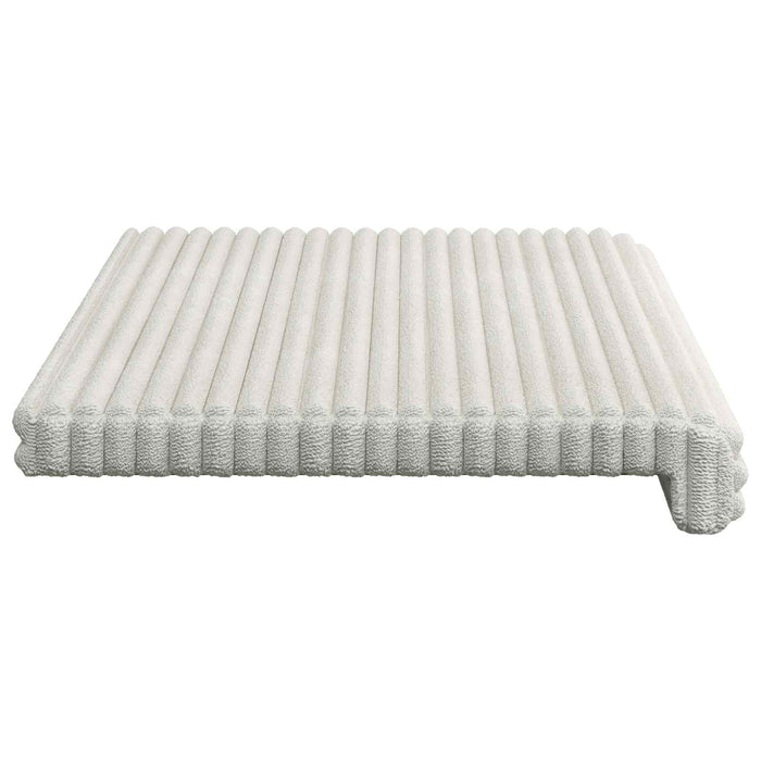 Perna pentru bancă Catifea pufoasă Crem Adâncime 35 cm WALTI