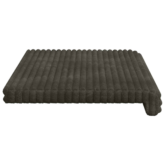 Perna pentru bancă Catifea pufoasă Antracit Adâncime 35 cm WALTI