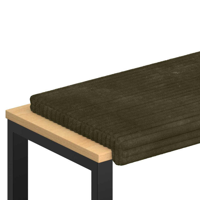 Perna pentru bancă Catifea pufoasă Verde Adâncime 35 cm WALTI