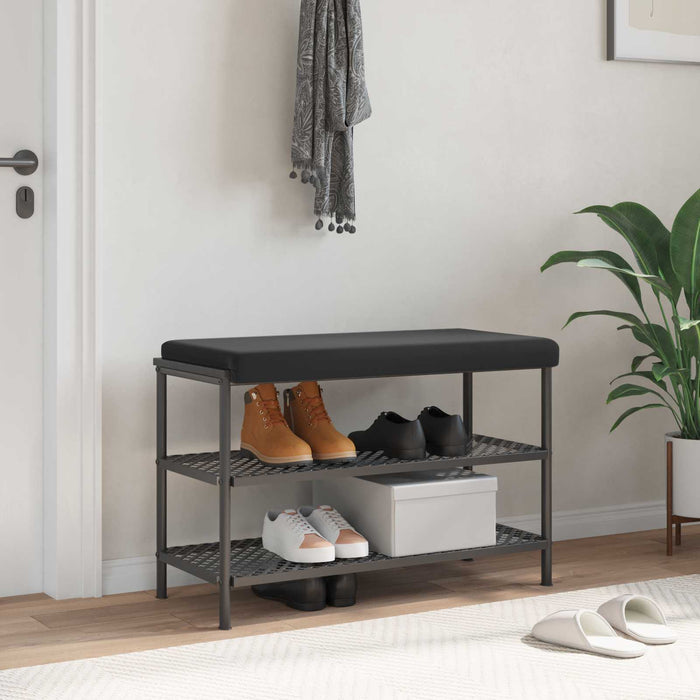 Perna pentru bancă Catifea Texturată Negru Adâncime 35 cm WALTI
