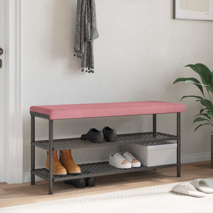 Perna pentru bancă Catifea Roz Adâncime 35 cm WALTI