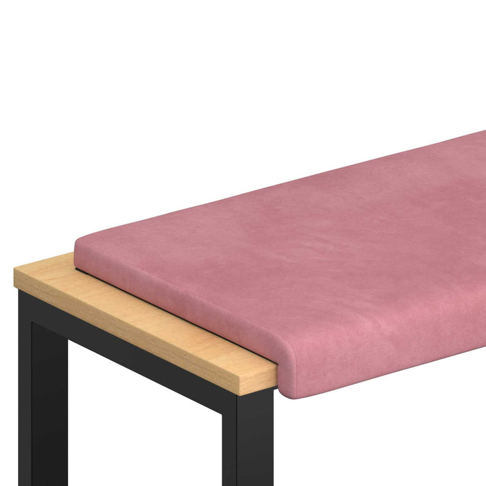 Perna pentru bancă Catifea Roz Adâncime 35 cm WALTI