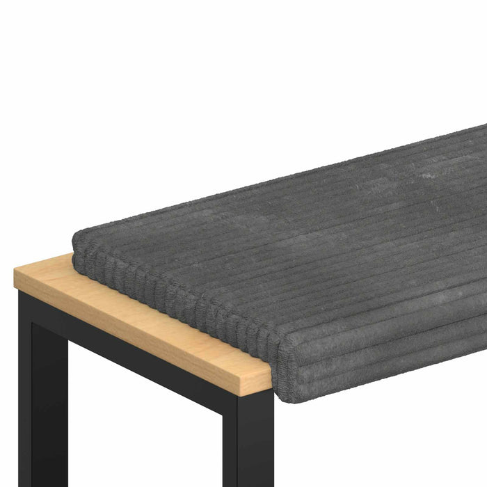 Perna pentru bancă Catifea pufoasă Gri deschis Adâncime 35 cm WALTI