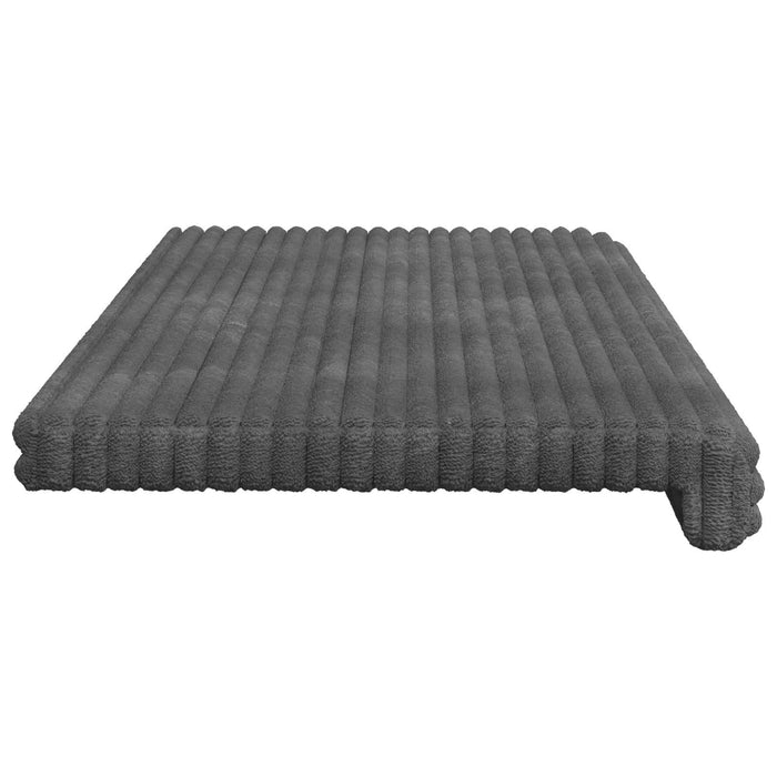 Perna pentru bancă Catifea pufoasă Gri deschis Adâncime 35 cm WALTI
