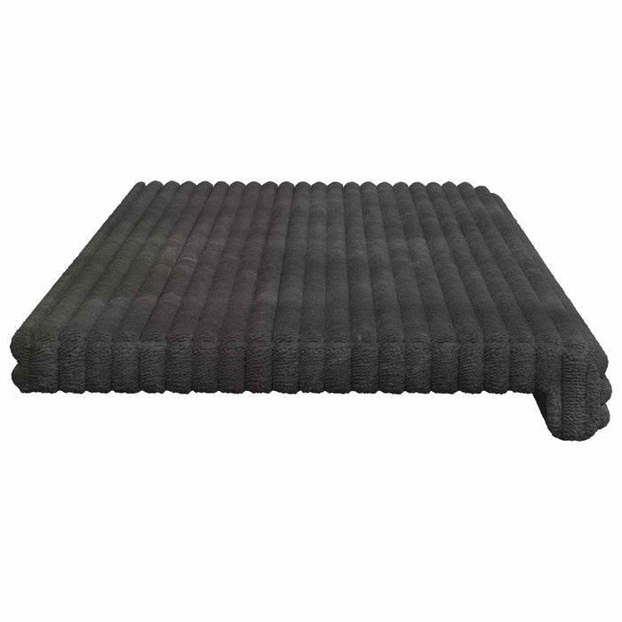 Perna pentru bancă Catifea pufoasă Gri închis Adâncime 35 cm WALTI