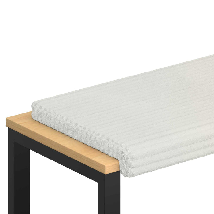 Perna pentru bancă Catifea pufoasă Crem Adâncime 35 cm WALTI