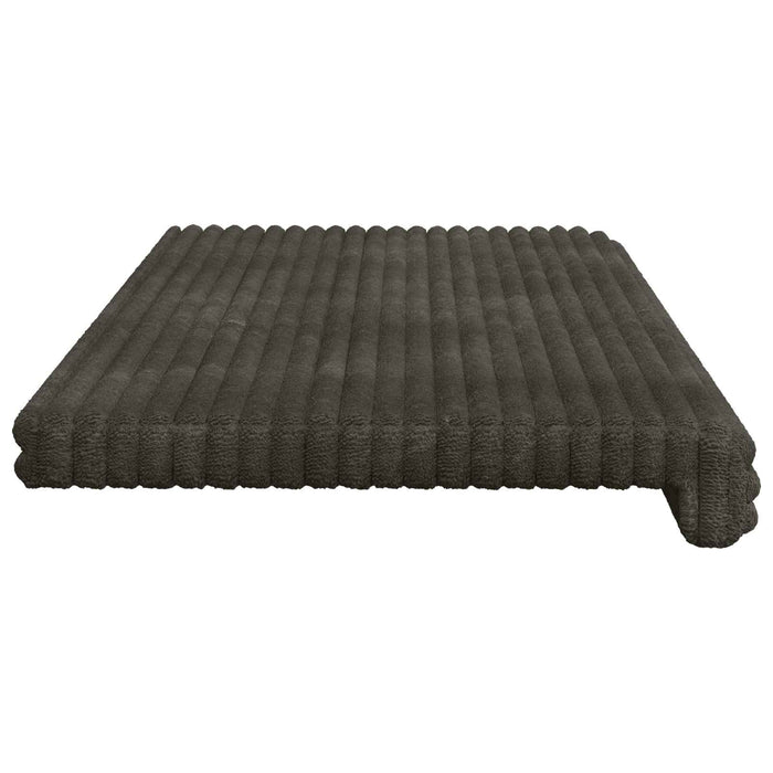 Perna pentru bancă Catifea pufoasă Antracit Adâncime 35 cm WALTI