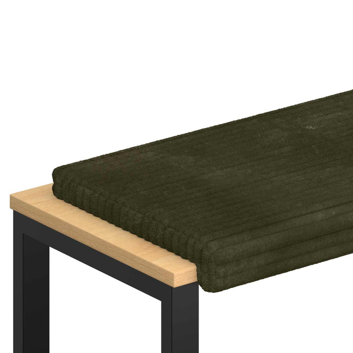 Perna pentru bancă Catifea pufoasă Verde Adâncime 35 cm WALTI