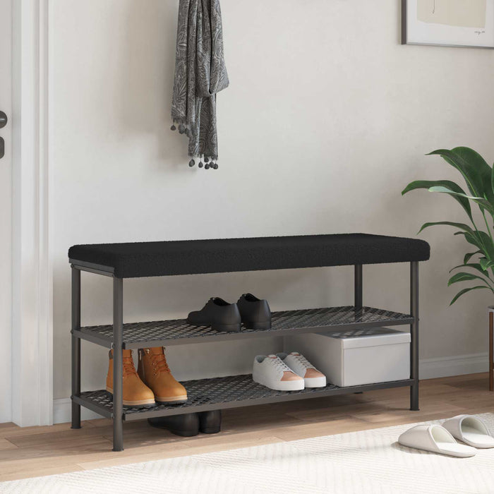 Perna pentru bancă Țesătura Sherpa Negru Adâncime 35 cm WALTI