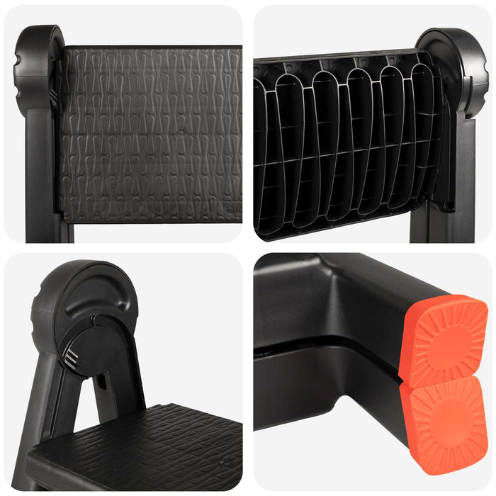 Scară Manual Negru și roșu 46 x 30 x 63 cm PP și elastomer WALTI