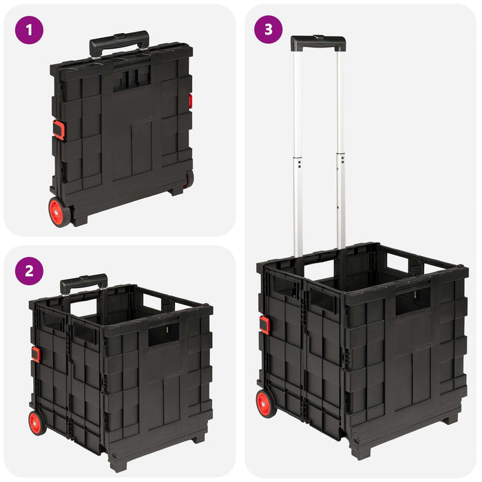 Cărucior Manual Negru și roșu 35 x 39 x 92 cm PP și elastomer WALTI