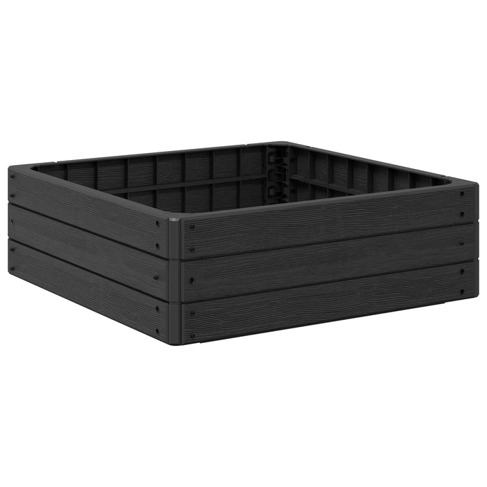 Pat ridicat Negru 75,5 x 75,5 x 25 cm PP - WALTI WALTI