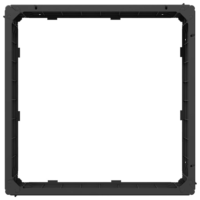Pat ridicat Negru 75,5 x 75,5 x 25 cm PP - WALTI WALTI